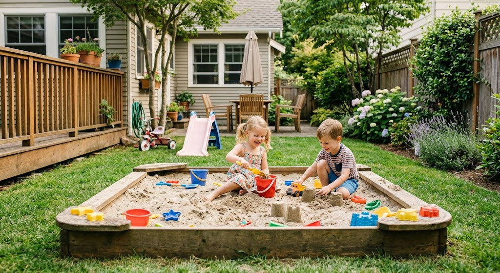 The Best Summer DIY: 4th of July BBQ Backyard Update With Playground Borders