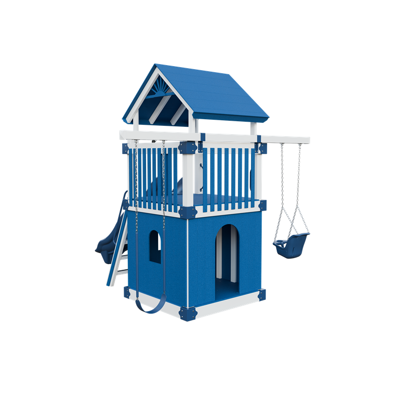 Swing Kingdom Trailblazer Basecamp 55 Clubhouse Residential Vinyl Playset