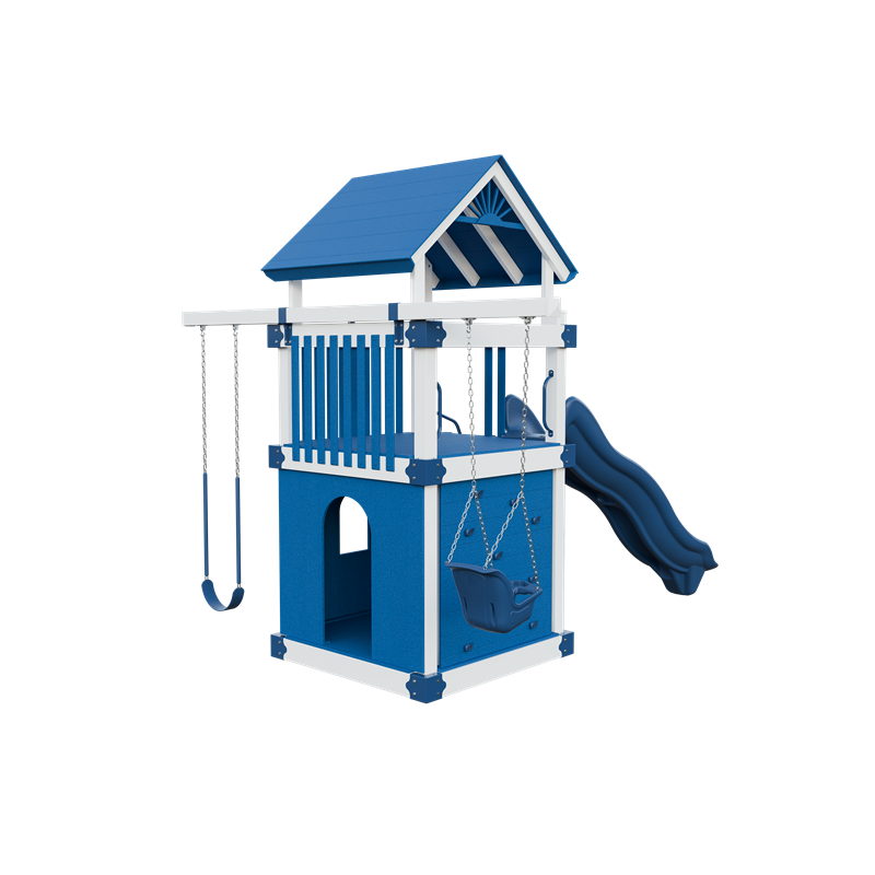 Swing Kingdom Trailblazer Basecamp 55 Clubhouse Residential Vinyl Playset