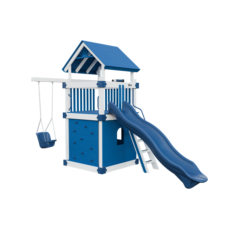 Swing Kingdom Trailblazer Basecamp 55 Clubhouse Residential Vinyl Playset