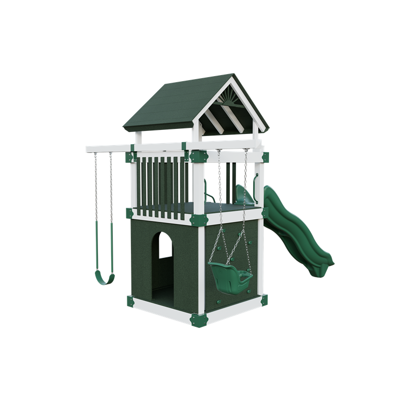 Swing Kingdom Trailblazer Basecamp 55 Clubhouse Residential Vinyl Playset