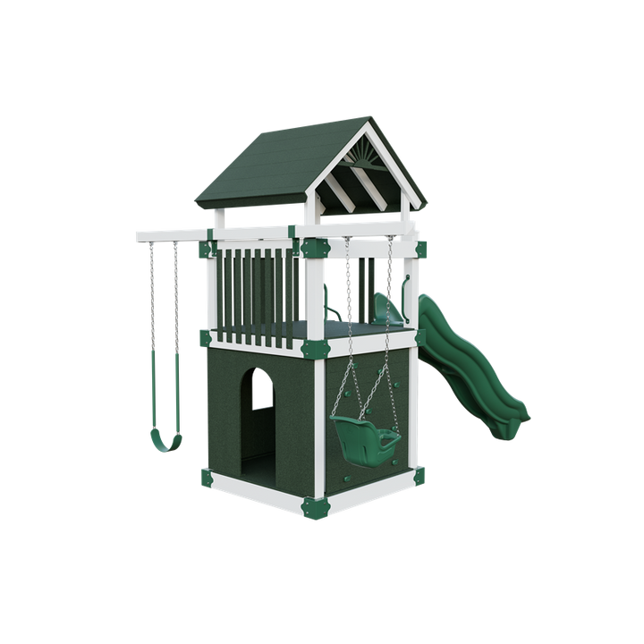 Swing Kingdom Trailblazer Basecamp 55 Clubhouse Residential Vinyl Playset