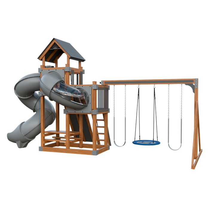 Swing Kingdom Switchback Super 48 Turbo Residential Vinyl Playset