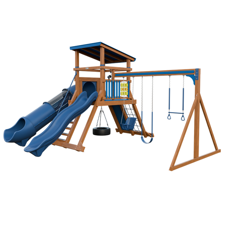 Swing Kingdom Mountaineer Climber 55 Deluxe Residential Vinyl Playset