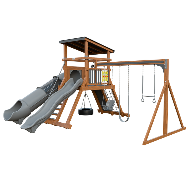 Swing Kingdom Mountaineer Climber 55 Deluxe Residential Vinyl Playset