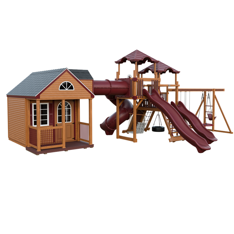 Swing Kingdom Playhouse Cottage Escape Residential Vinyl Playset