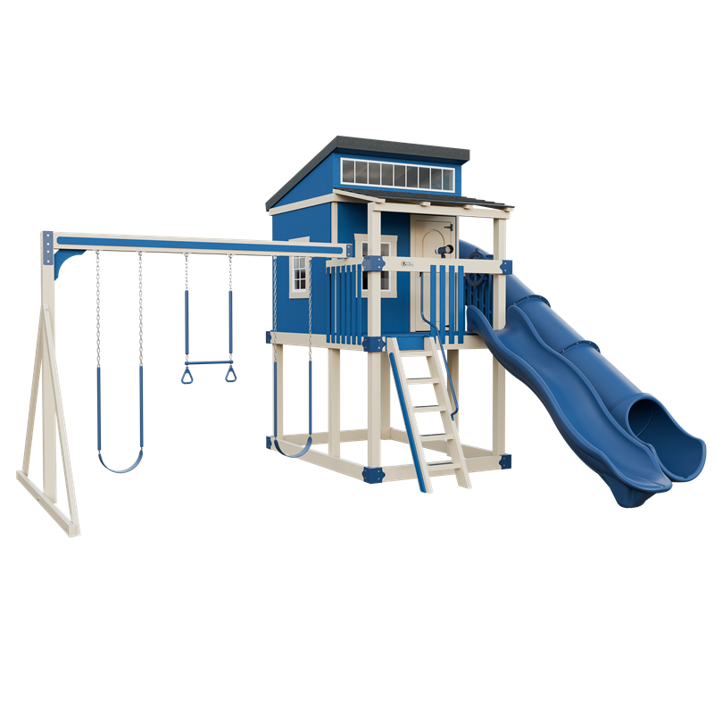 Swing Kingdom Playhouse Kingdom Lodge Residential Vinyl Playset