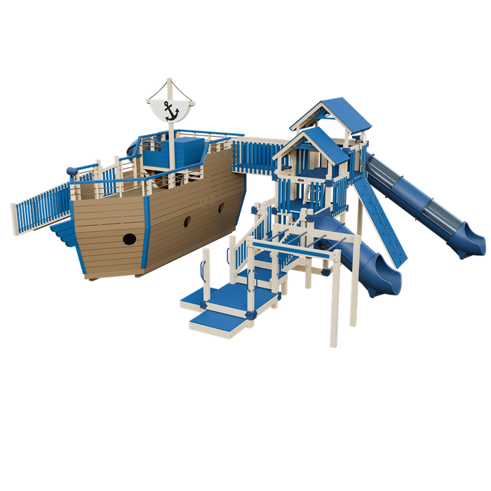 Swing Kingdom Adventure Buccaneer Residential Vinyl Playset