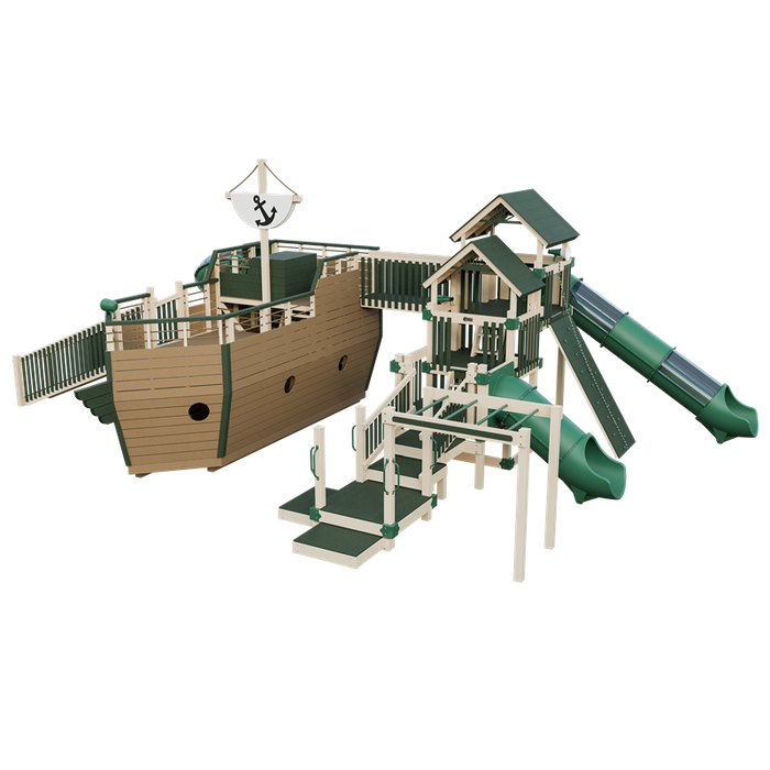 Swing Kingdom Adventure Buccaneer Residential Vinyl Playset