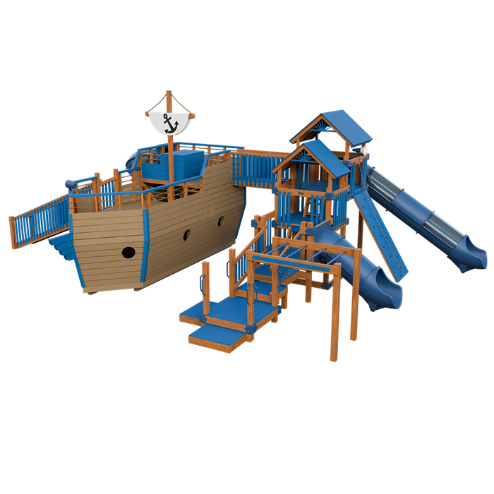 Swing Kingdom Adventure Buccaneer Residential Vinyl Playset