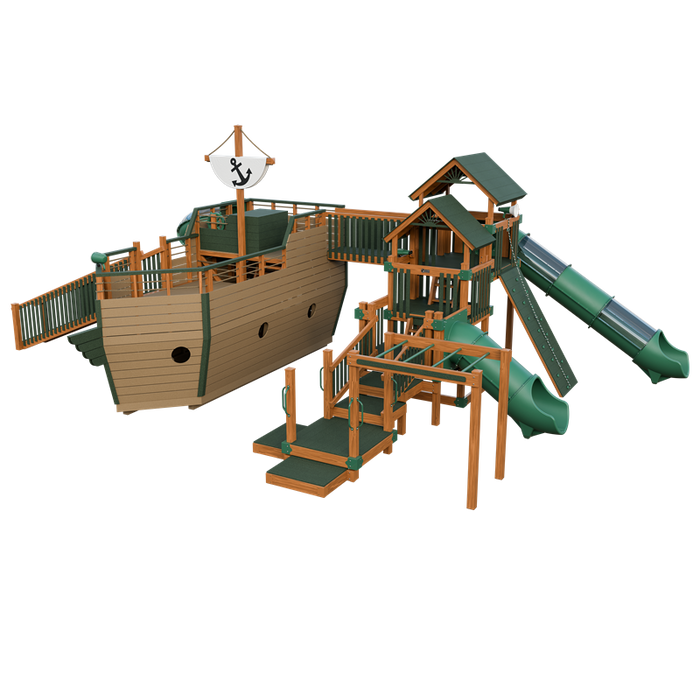 Swing Kingdom Adventure Buccaneer Residential Vinyl Playset