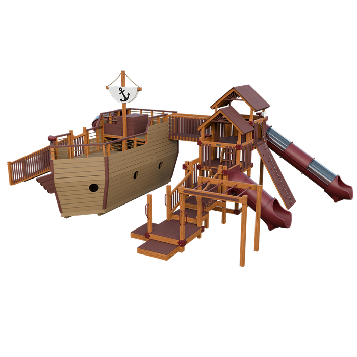 Swing Kingdom Adventure Buccaneer Residential Vinyl Playset