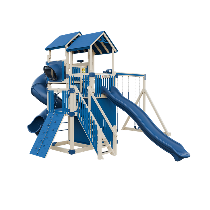 Swing Kingdom Adventure Summit Residential Vinyl Playset
