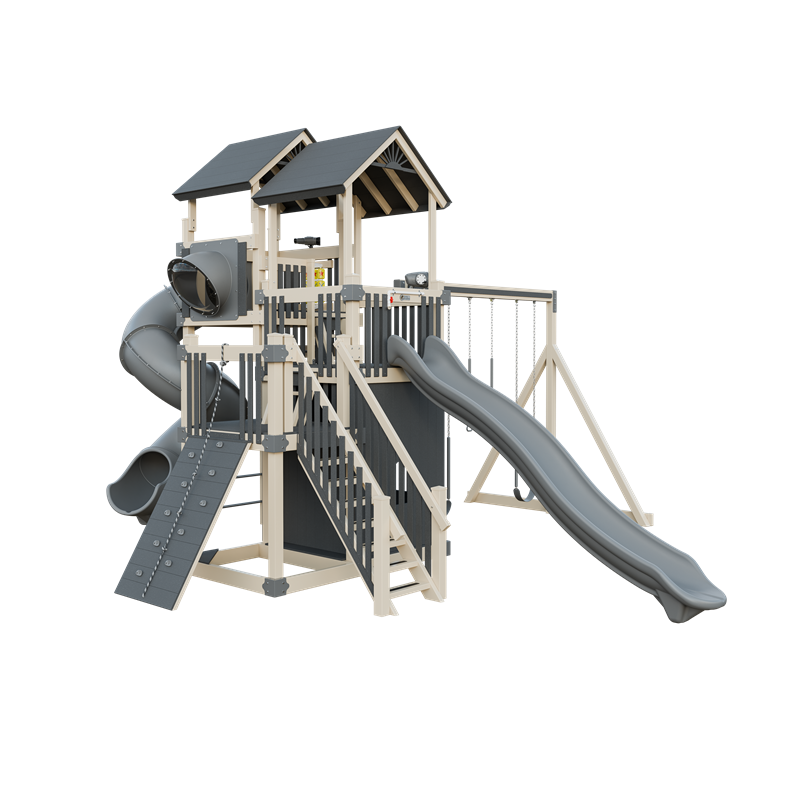 Swing Kingdom Adventure Summit Residential Vinyl Playset