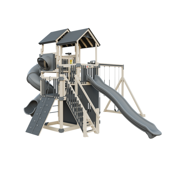 Swing Kingdom Adventure Summit Residential Vinyl Playset