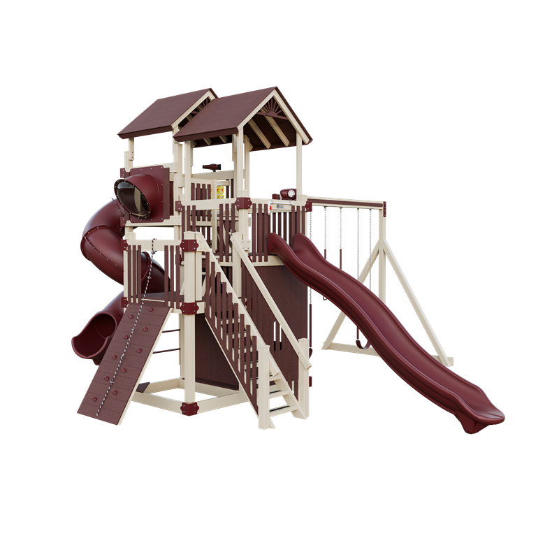 Swing Kingdom Adventure Summit Residential Vinyl Playset