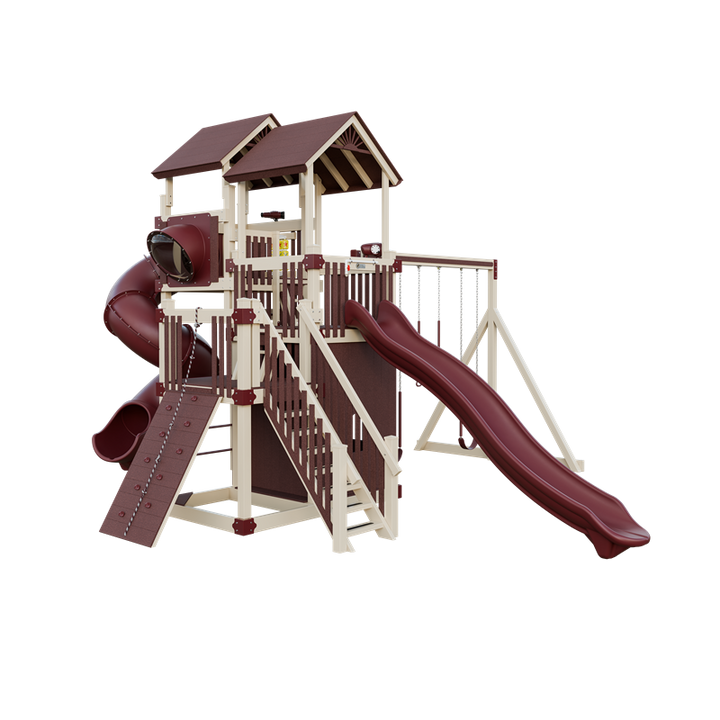 Swing Kingdom Adventure Summit Residential Vinyl Playset