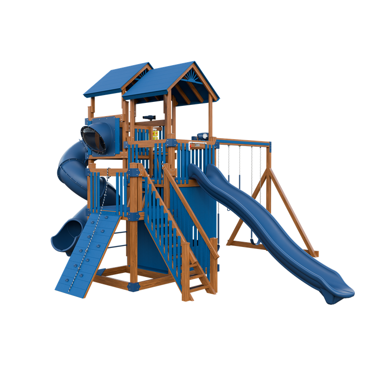 Swing Kingdom Adventure Summit Residential Vinyl Playset