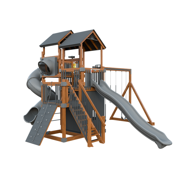 Swing Kingdom Adventure Summit Residential Vinyl Playset
