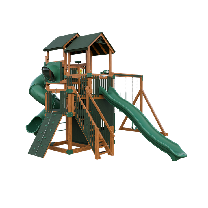 Swing Kingdom Adventure Summit Residential Vinyl Playset