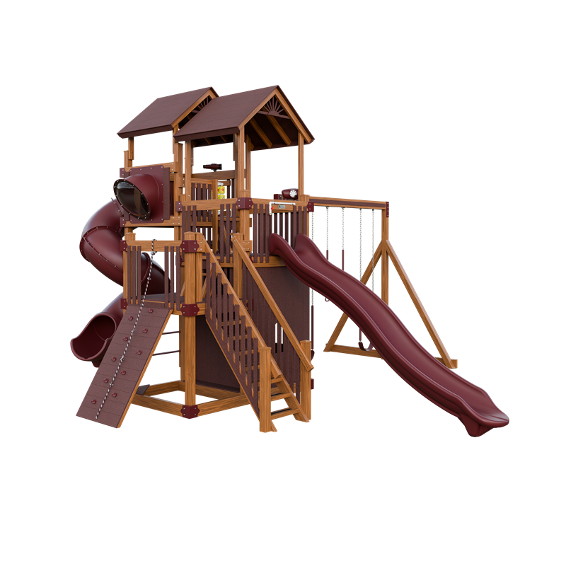 Swing Kingdom Adventure Summit Residential Vinyl Playset