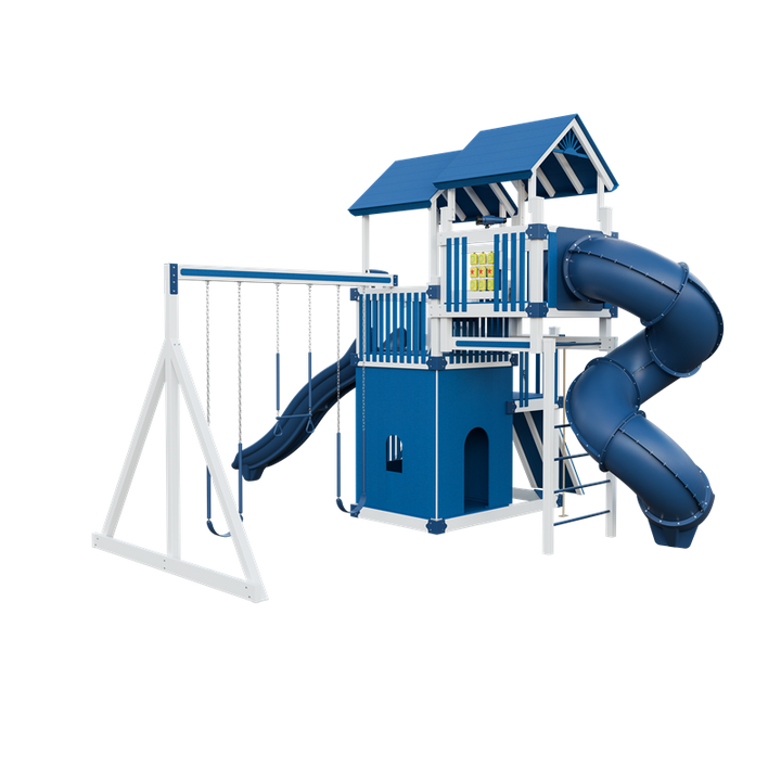 Swing Kingdom Adventure Summit Residential Vinyl Playset