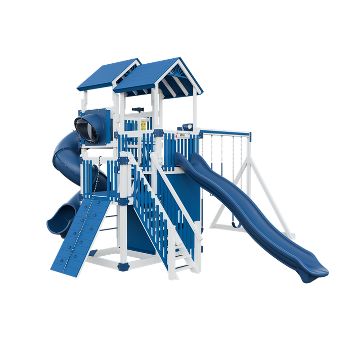 Swing Kingdom Adventure Summit Residential Vinyl Playset