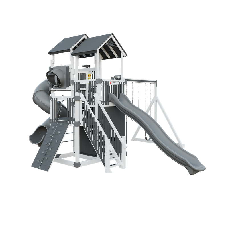 Swing Kingdom Adventure Summit Residential Vinyl Playset