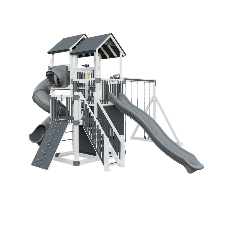 Swing Kingdom Adventure Summit Residential Vinyl Playset