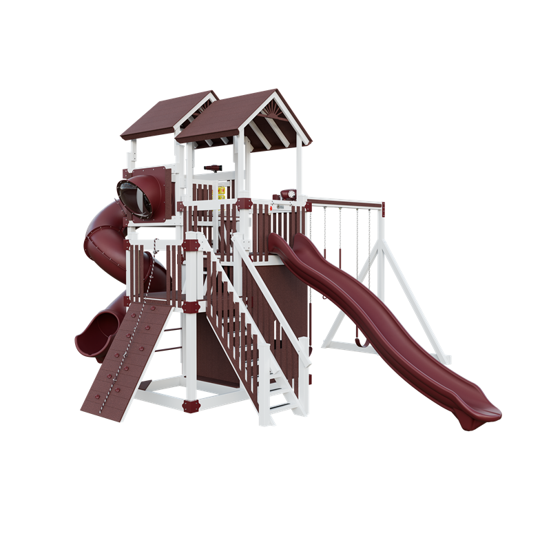 Swing Kingdom Adventure Summit Residential Vinyl Playset
