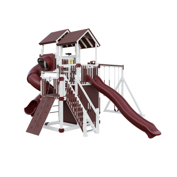 Swing Kingdom Adventure Summit Residential Vinyl Playset
