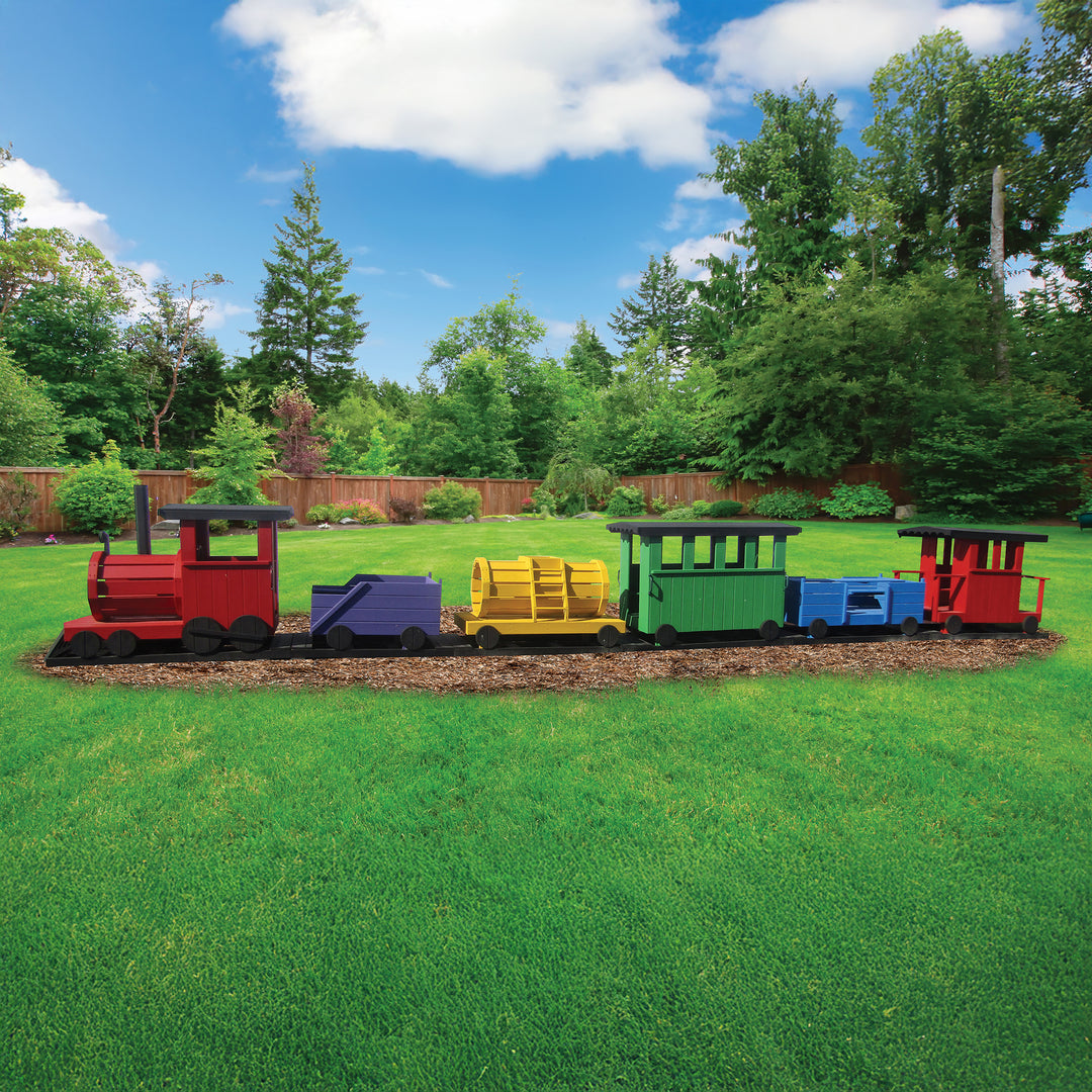 Kinzerbilt 6 Piece Colorful Train Playset 1000