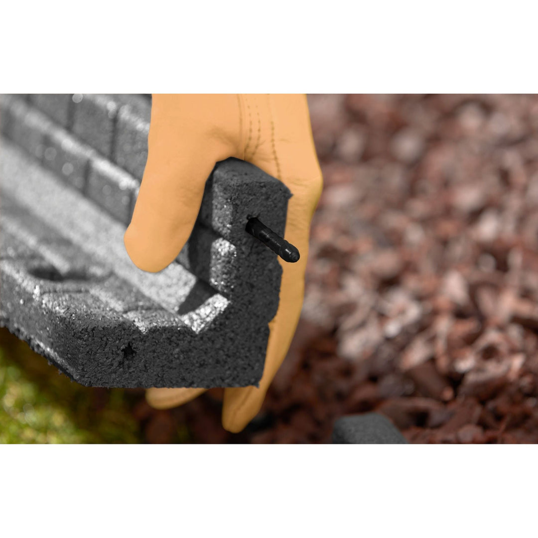 Rubber Mulch L Shape Rubber Border - Brick DCBFE4