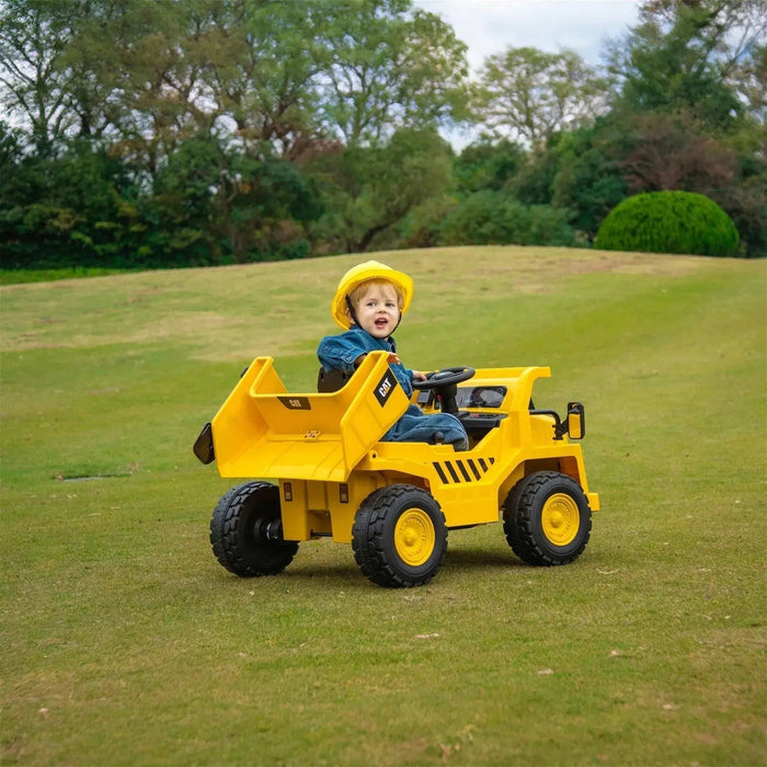 Freddo Toys 12V CAT Electric Dump Truck 1 Seater Ride-On FR7445