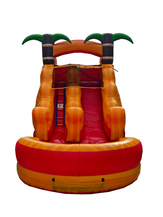 Inflateo 13ft Flame Tropical waterslide