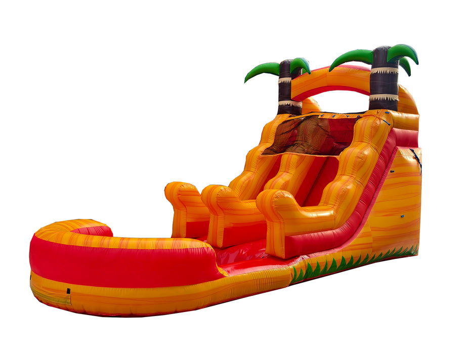 Inflateo 13ft Flame Tropical waterslide