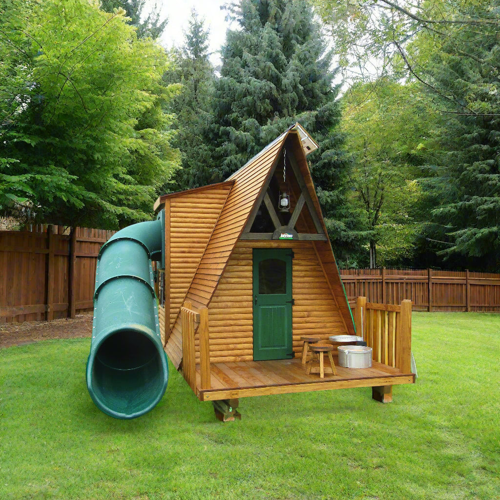 Kinzerbilt Backyard Rustic Wood 8x12 Campsite Tee-Pee Outdoor Playset 1416