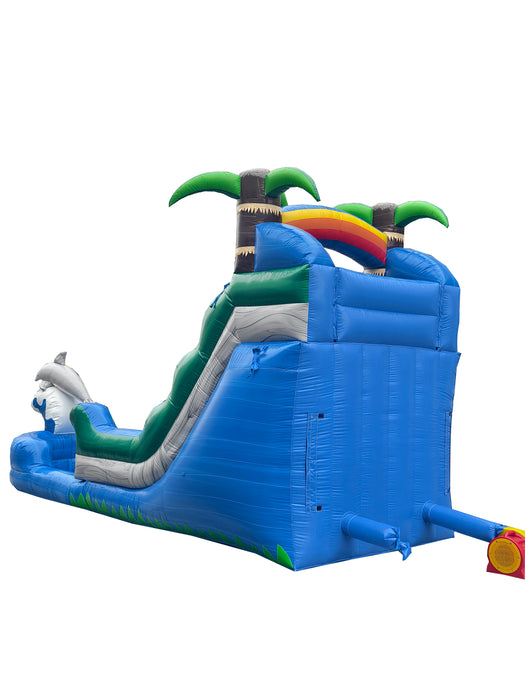 Inflateo 14ft Dolphin Splash Waterslide