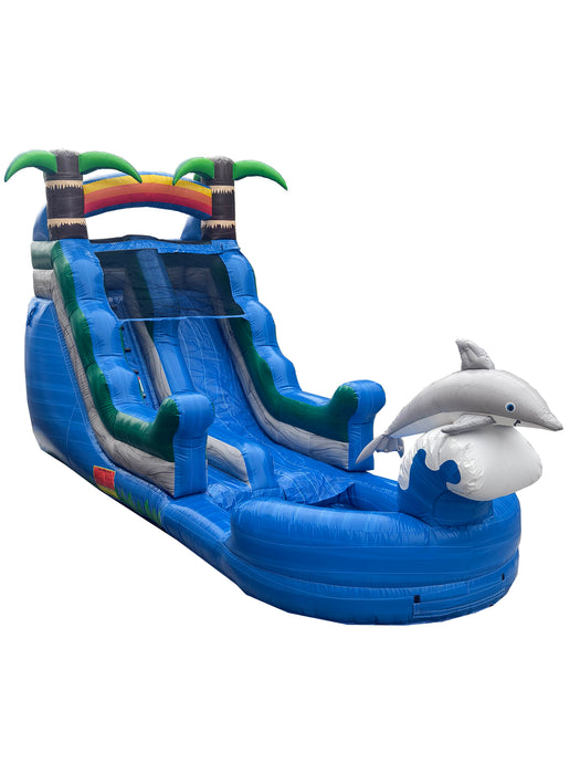 Inflateo 14ft Dolphin Splash Waterslide