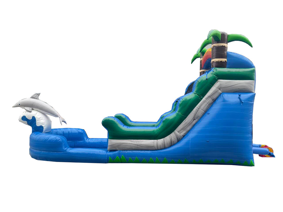 Inflateo 14ft Dolphin Splash Waterslide