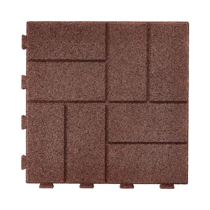 IMC Outdoor Living GroundSmart 16” x 16” Smartloc Brickface Rubber Pavers
