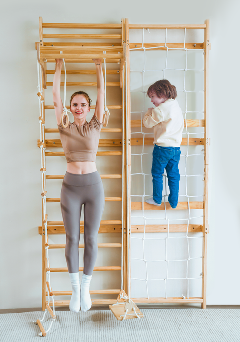 Avenlur Neem Swedish Wall Ladder & Indoor Wooden Climber for Kids – Home Gym Playset AVNLR-NEEM