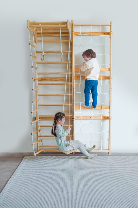 Avenlur Neem Swedish Wall Ladder & Indoor Wooden Climber for Kids – Home Gym Playset AVNLR-NEEM