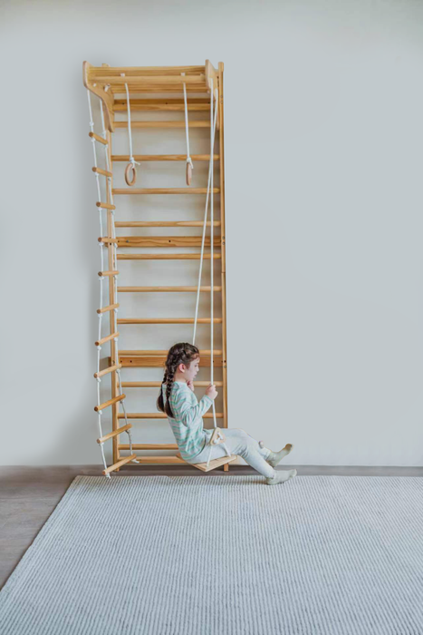 Avenlur Betula Swedish Wall Ladder & Indoor Wooden Climber for Kids – Home Gym Playset AVNLR-BETULA