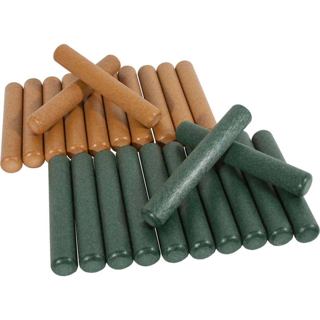 Playmore Design Eco Percussion Set (24 Recycled Plastic Instruments) - Green/Cedar 22514-GRCD, 22004-GRCD