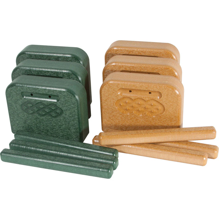 Playmore Design Eco Percussion Set (24 Recycled Plastic Instruments) - Green/Cedar 22514-GRCD, 22004-GRCD