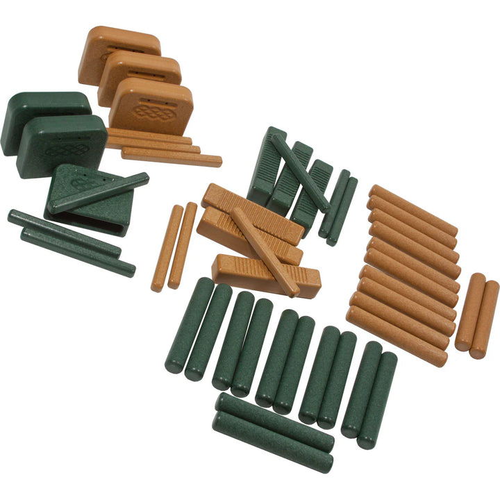 Playmore Design Eco Percussion Set (24 Recycled Plastic Instruments) - Green/Cedar 22514-GRCD, 22004-GRCD