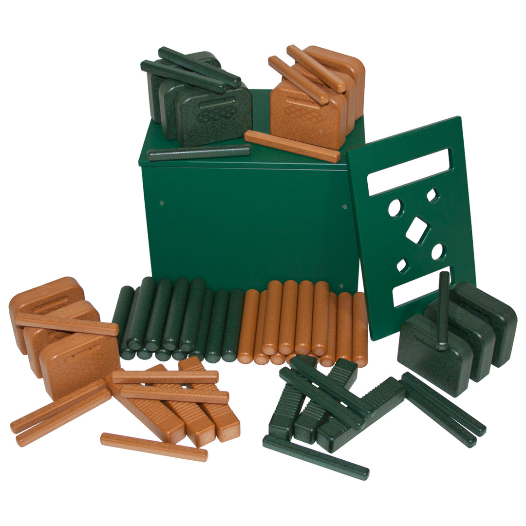 PlayMore Design Eco Percussion Set with Box and Sorter 22514-GRCD, 22004-GRCD