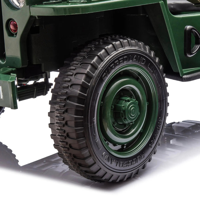 Freddo Toys 24V Freddo Military Willy Truck 3 Seater Electric Ride on FR9779