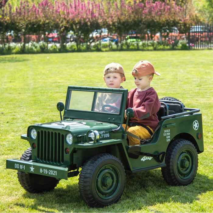 Freddo Toys 24V Freddo Military Willy Truck 3 Seater Electric Ride on FR9779